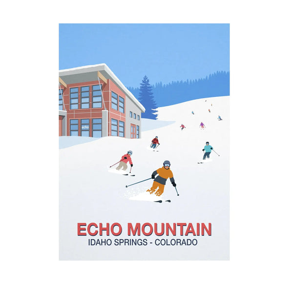 Echo Mountain Ski Resort Poster | Colorado Front Range Alpine Art Print
