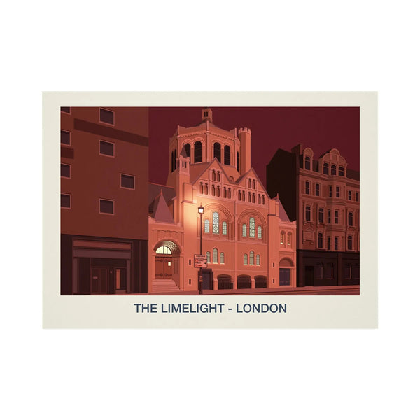 THE LIMELIGHT LONDON NIGHTCLUB POSTER Steve Ash illustration