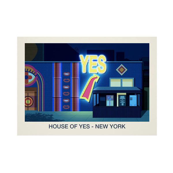 THE HOUSE OF YES NIGHTCLUB POSTER Steve Ash illustration