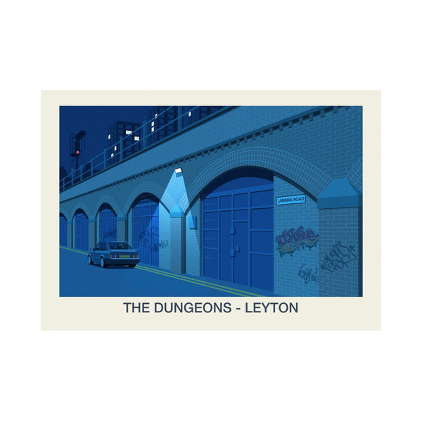 The Dungeons Nightclub Poster | The Dungeons Leyton Poster Steve Ash illustration