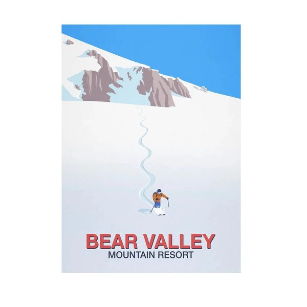 Bear Valley Mountain Resort Ski Poster Steve Ash illustration
