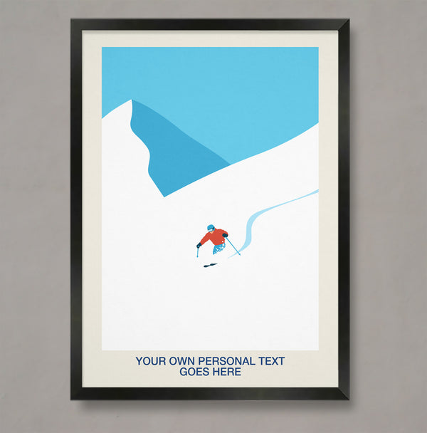 Personalised Powder Skier Poster