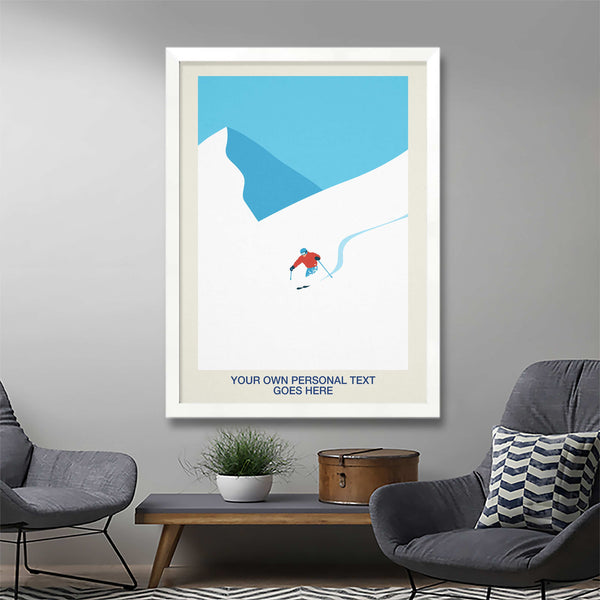 Personalised Powder Skier Poster