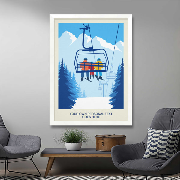 Personalised Ski Family Poster