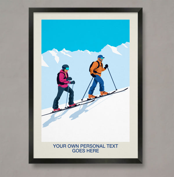 Personalised Ski Touring Poster