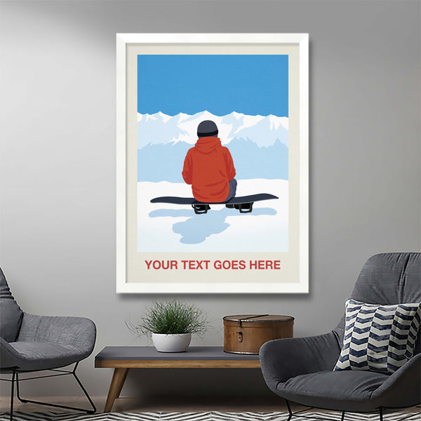 Personalised Snowboarder Art Print