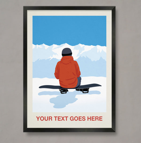 Personalised Snowboarder Art Print