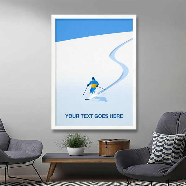 Personalised Skiing Poster