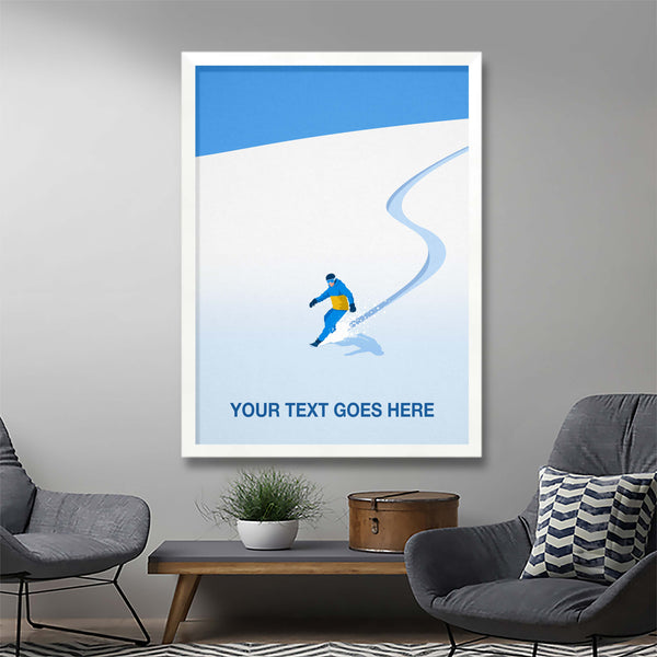 Personalised Snowboarding Poster