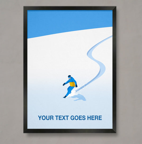 Personalised Snowboarding Poster