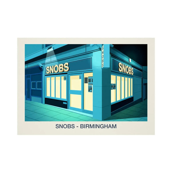 SNOBS NIGHTCLUB POSTER Steve Ash illustration