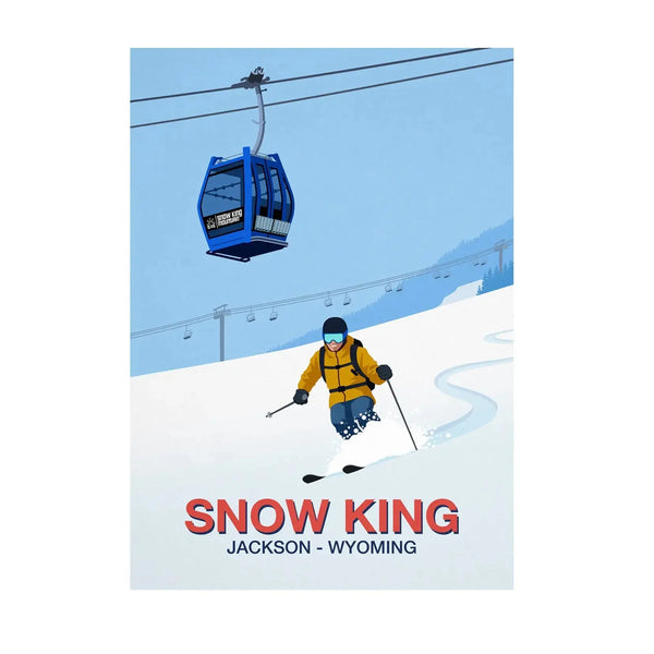 Snow King Mountain Poster Steve Ash illustration