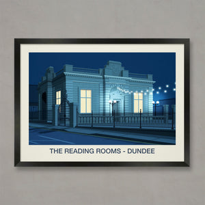 The Reading Rooms Art Print | The Reading Rooms Dundee Poster Steve Ash illustration