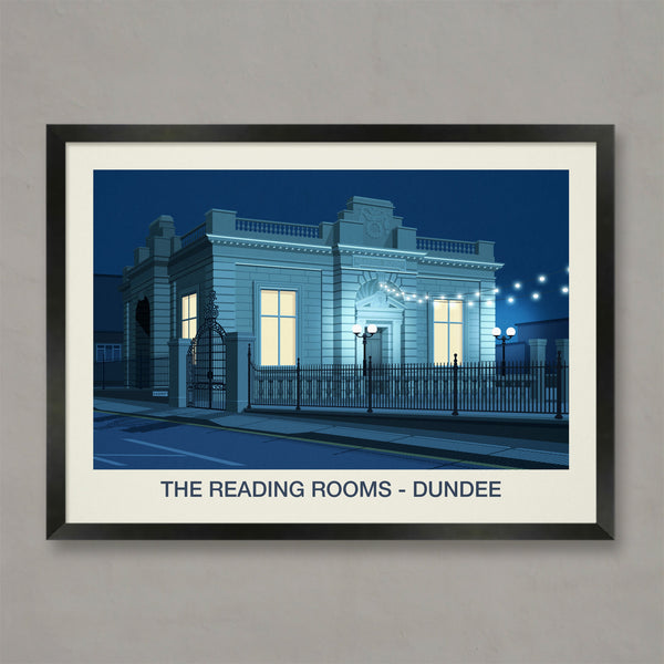 The Reading Rooms Art Print | The Reading Rooms Dundee Poster Steve Ash illustration