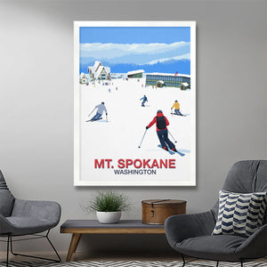 Mt. Spokane Ski Resort Poster - Ski Poster & Art Prints - Shop Online | Steve Ash Illustration
