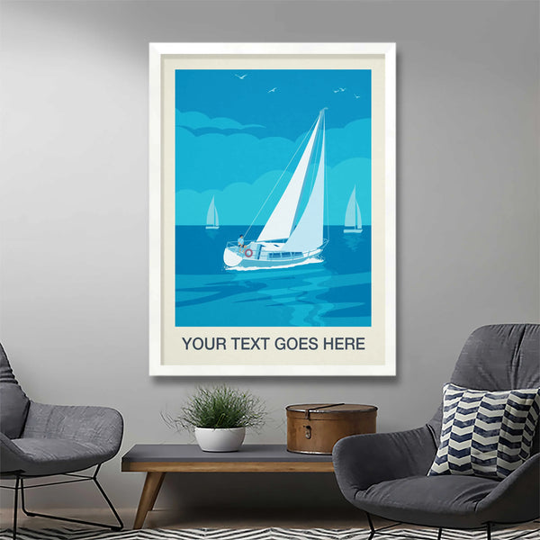 Personalised Sailing Print Steve Ash illustration