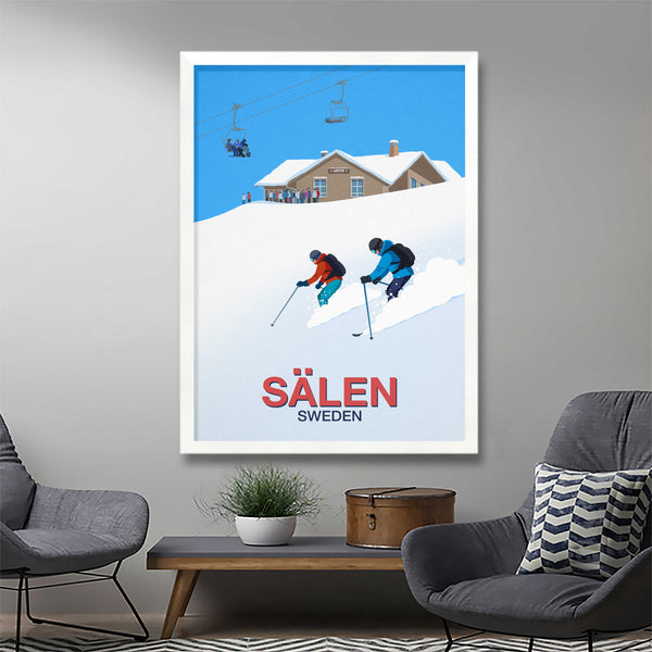 Salen ski resort poster