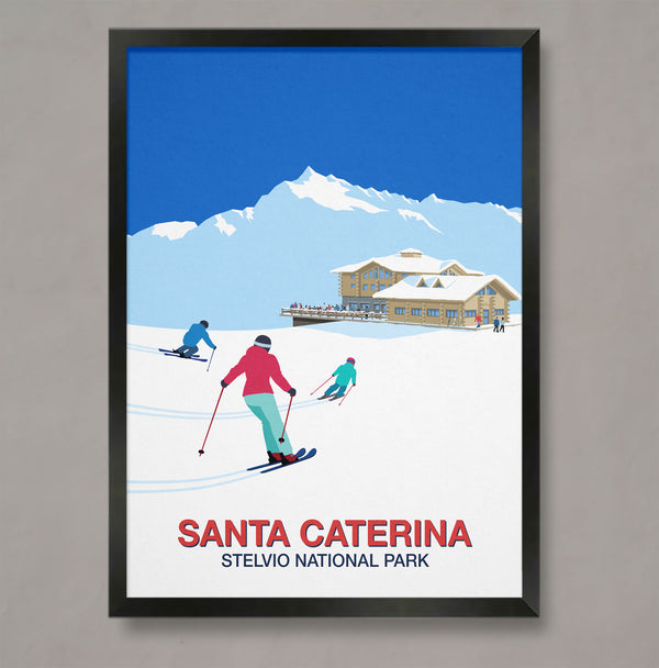 Santa Caterina ski resort poster