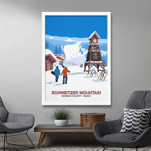 Schweitzer Mountain ski resort poster