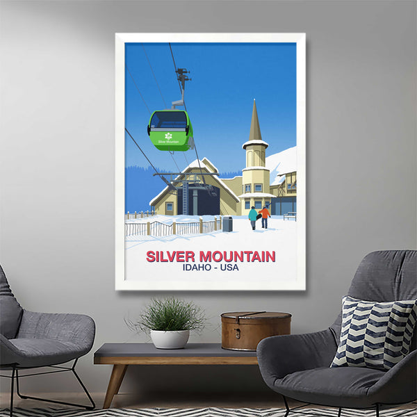 Silver Mountain ski resort poster