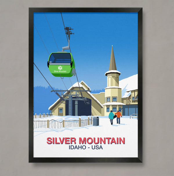 Silver Mountain ski resort poster