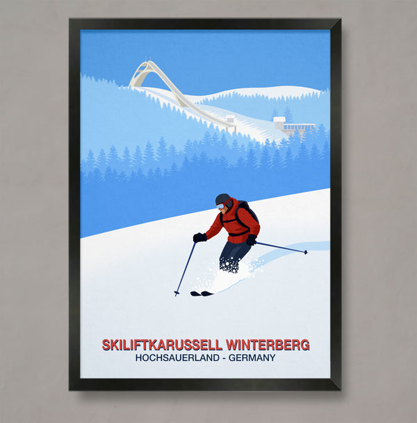 Skiliftkarussell Winterberg Ski Resort Poster