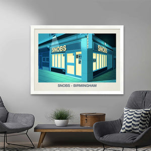 SNOBS NIGHTCLUB POSTER Steve Ash illustration