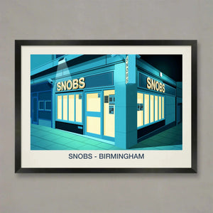 SNOBS NIGHTCLUB POSTER Steve Ash illustration