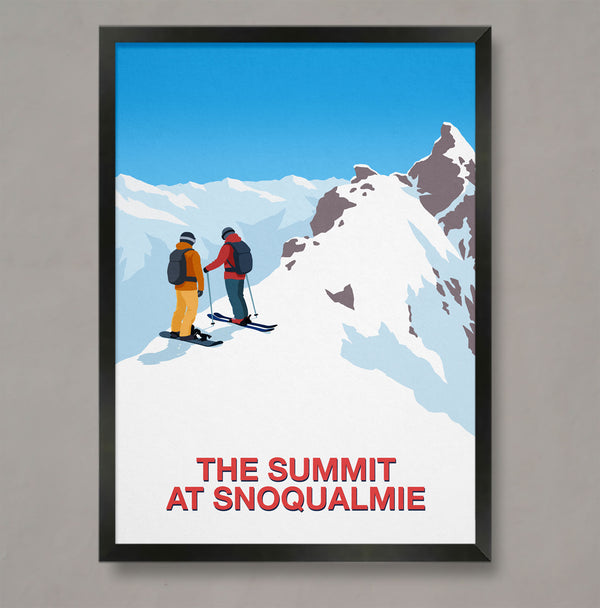 The Summit at Snoqualmie ski resort poster