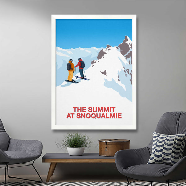 The Summit at Snoqualmie ski resort poster