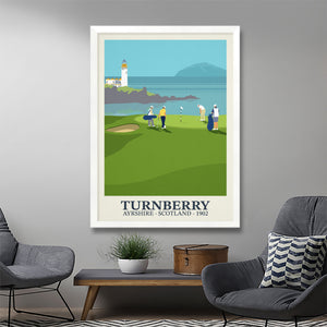 Turnberry Golf Poster Steve Ash illustration