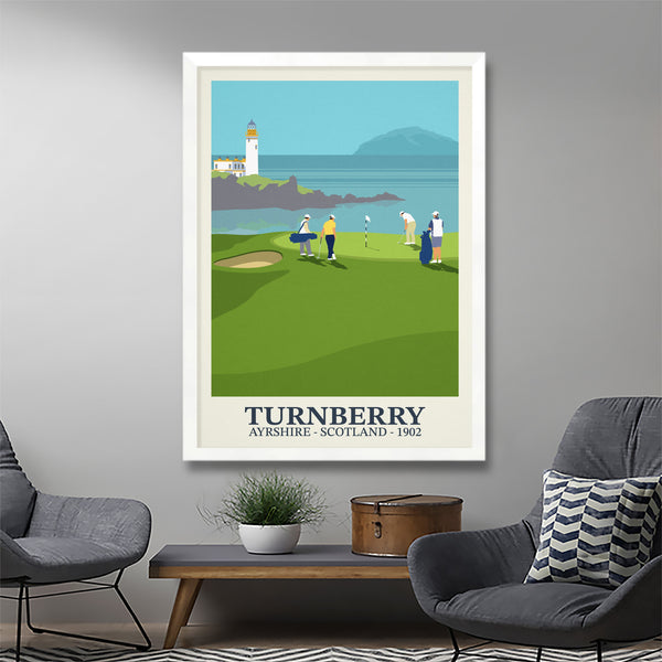 Turnberry Golf Poster Steve Ash illustration