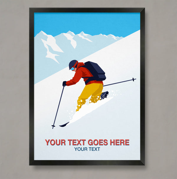 Personalised Telemark Skiing Poster