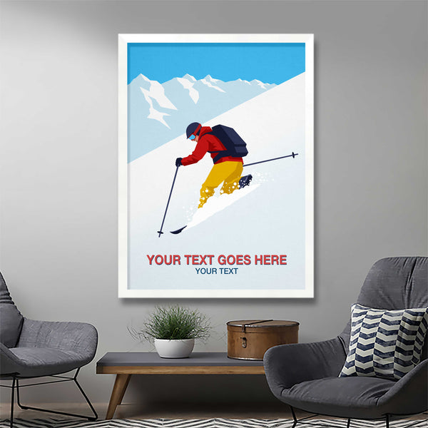 Personalised Telemark Skiing Poster