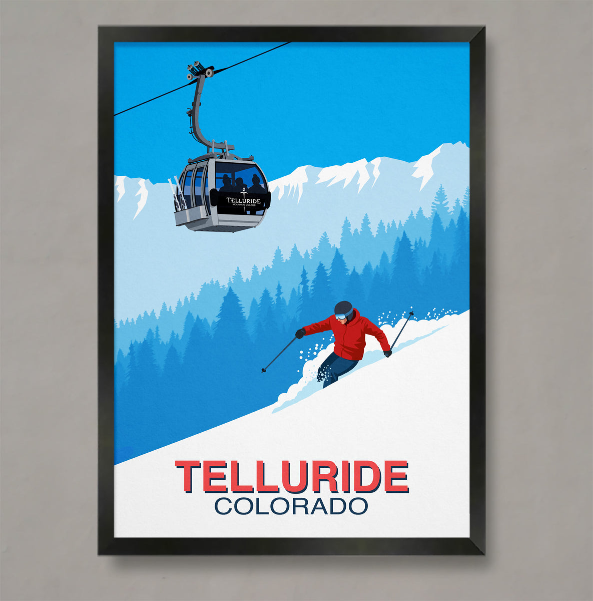 Telluride powder skiing poster – Ski Poster & Art Prints - Shop Online ...