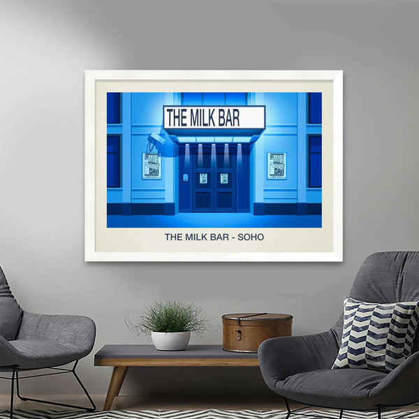 THE MILK BAR VENUE POSTER Steve Ash illustration