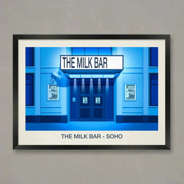 THE MILK BAR VENUE POSTER Steve Ash illustration