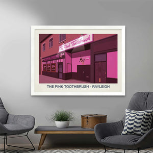THE PINK TOOTHBRUSH VENUE POSTER Steve Ash illustration