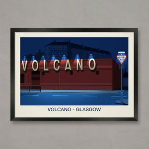 VOLCANO NIGHTCLUB POSTER - Ski Poster & Art Prints - Shop Online | Steve Ash Illustration