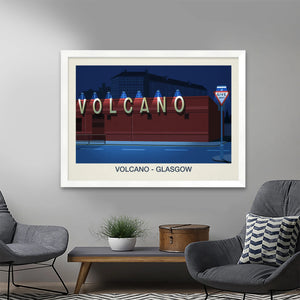 VOLCANO NIGHTCLUB POSTER - Ski Poster & Art Prints - Shop Online | Steve Ash Illustration