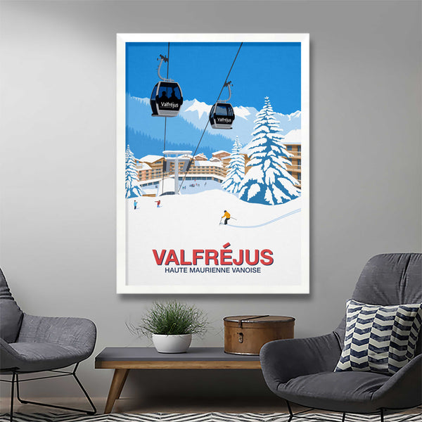 Valfrejus ski resort poster