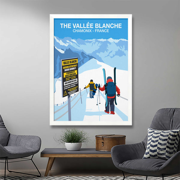 Vallee Blanche Ski Poster