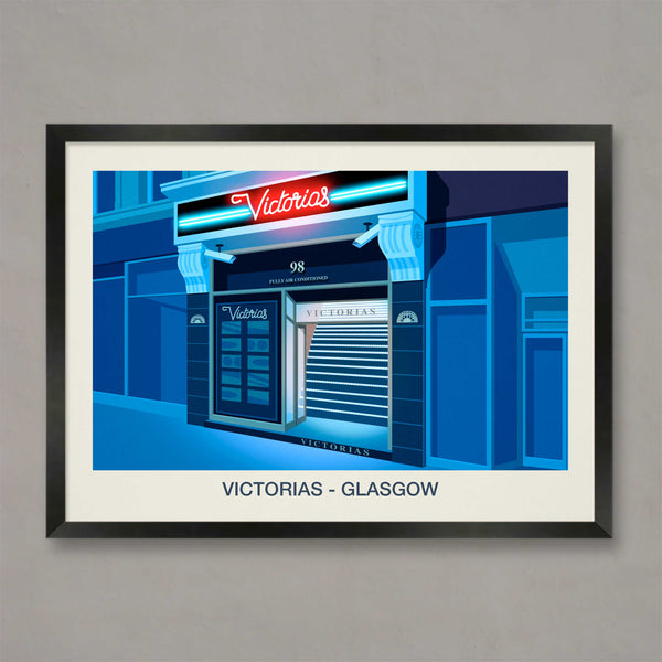 VICTORIAS NIGHTCLUB POSTER Steve Ash illustration