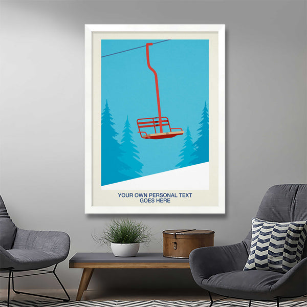 Personalised Vintage Chairlift Poster