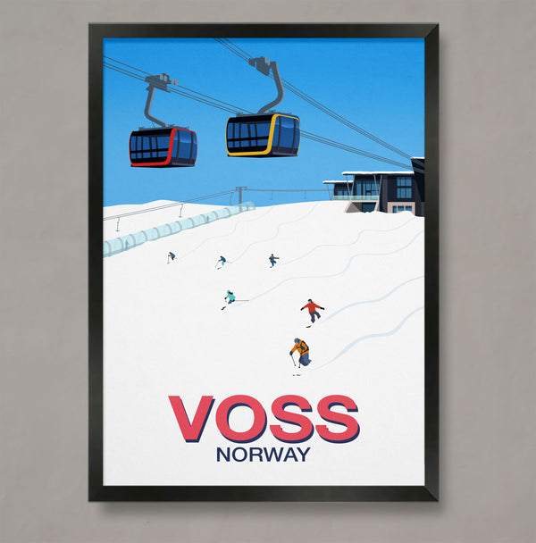 Voss ski resort poster