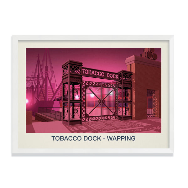 Tobacco Dock London Venue Poster | Iconic Nightclub & Music Print Steve Ash illustration