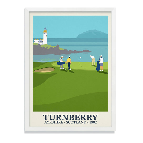 Turnberry Golf Poster Steve Ash illustration