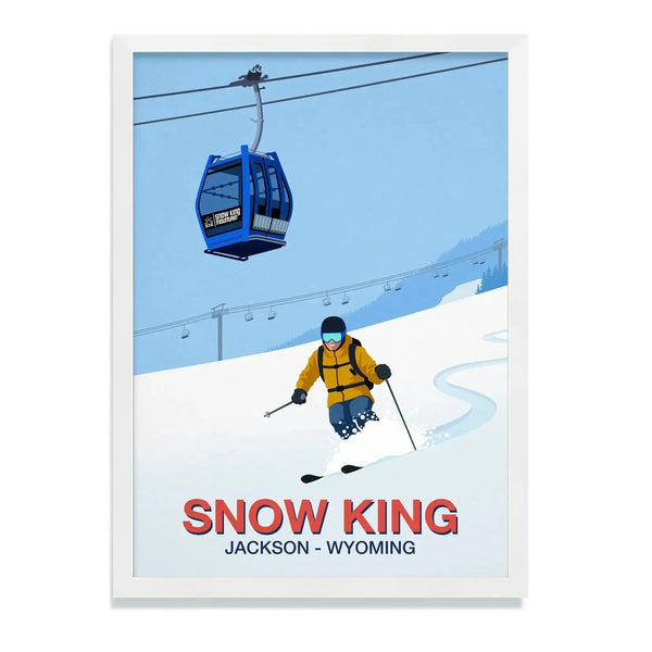 Snow King Mountain Poster Steve Ash illustration
