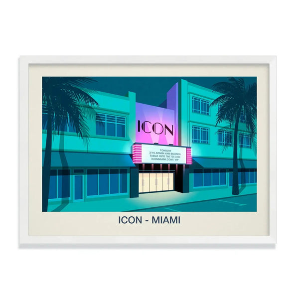 ICON NIGHTCLUB POSTER Steve Ash illustration