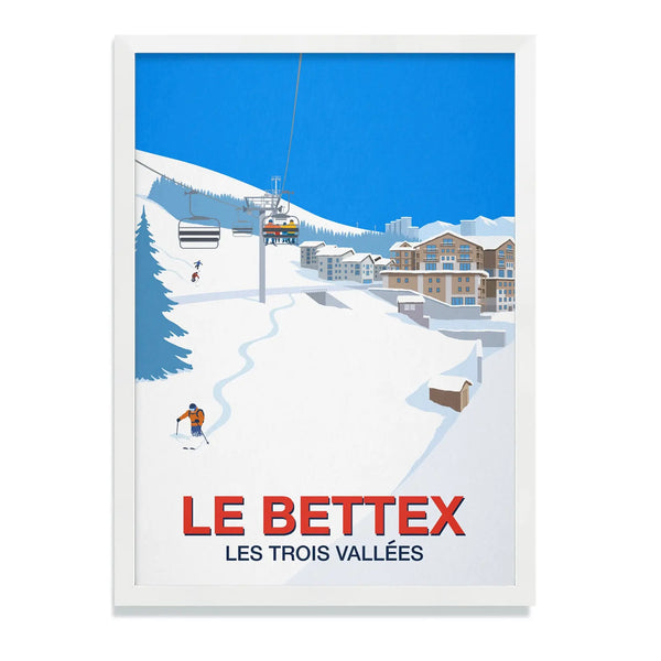 Le Bettex Ski Poster - Ski Poster & Art Prints - Shop Online | Steve Ash Illustration